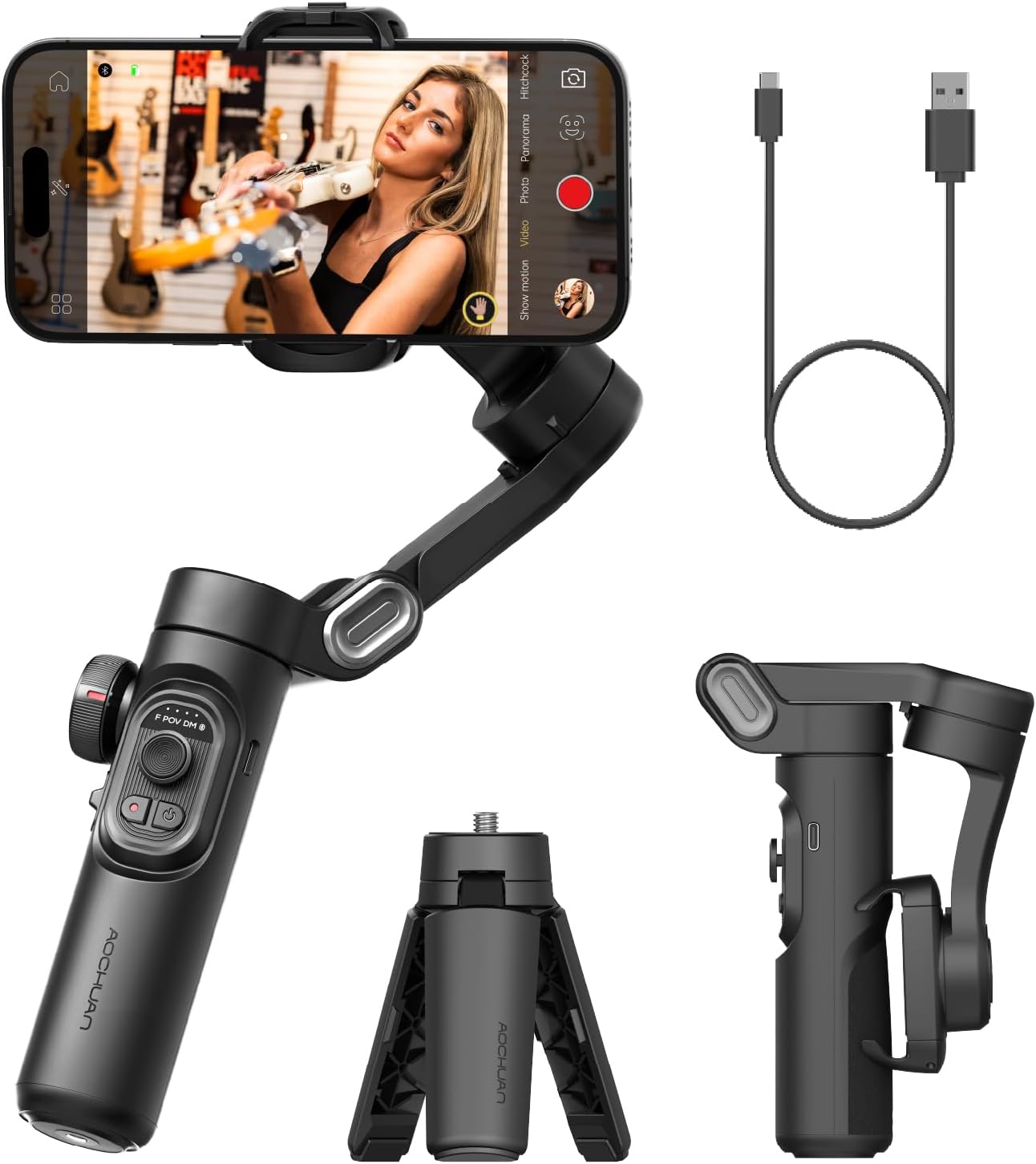 Mobile phone gimbal stabilizer