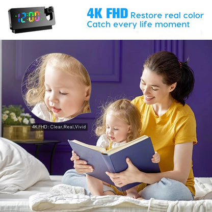 Mini 4K WiFi Clock Camera