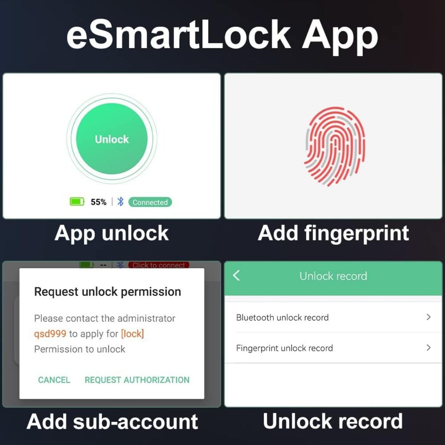 Cable fingerprint lock