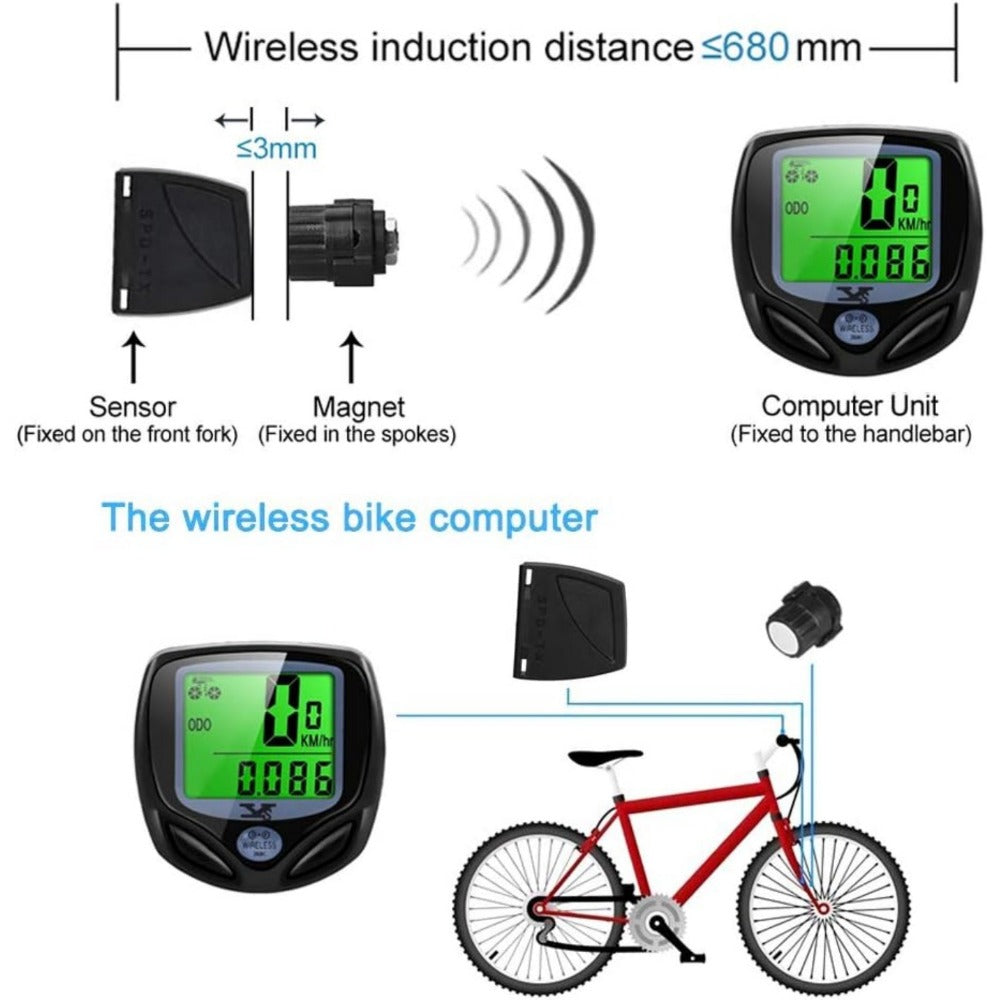 Wireless Waterproof Bike Speedometer