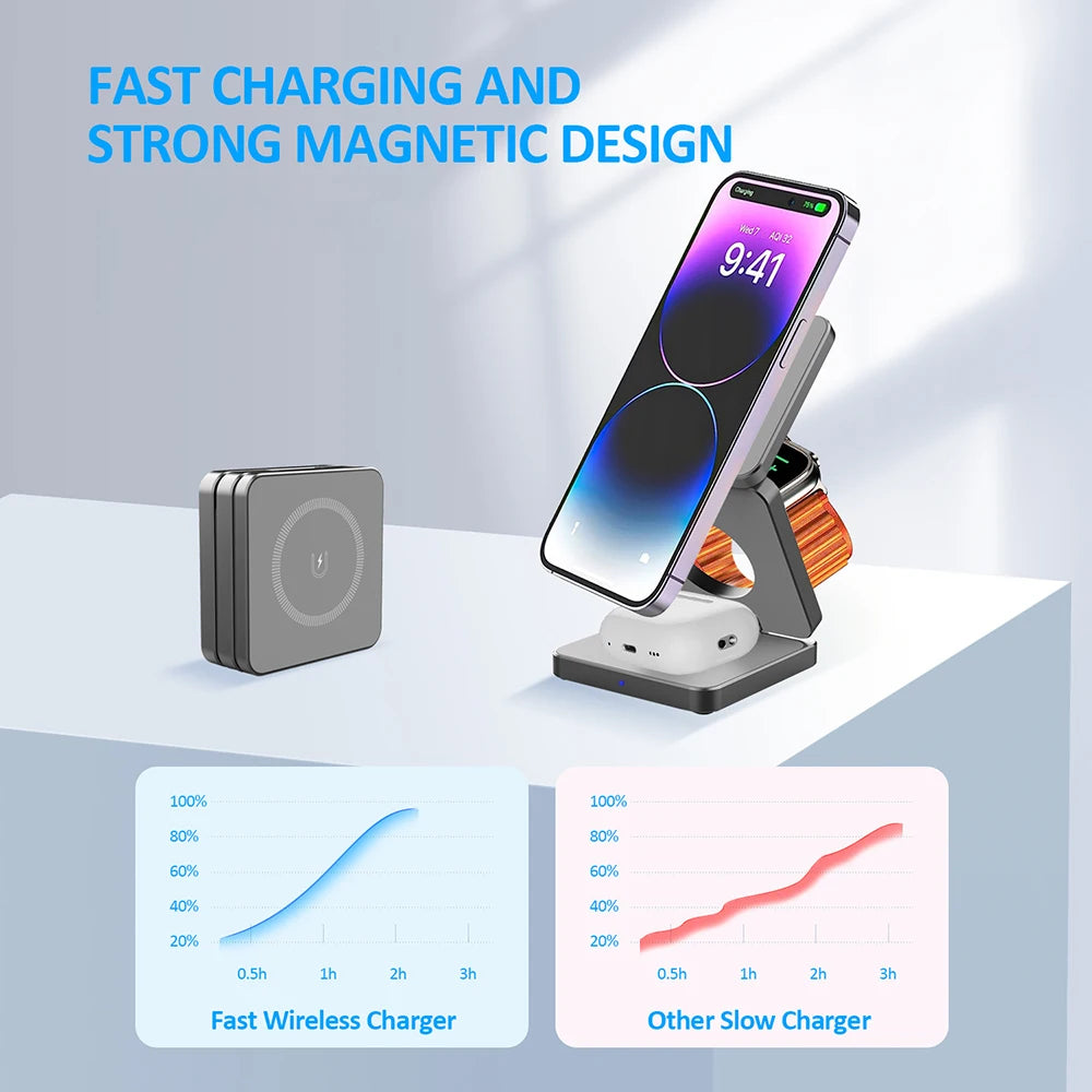 FalconSpin™ Magnetic 3-in-1 Charging Stand