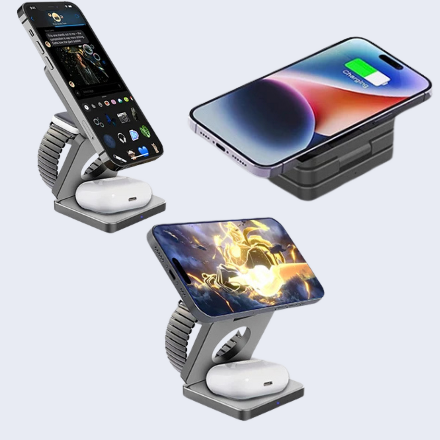 FalconSpin™ Magnetic 3-in-1 Charging Stand