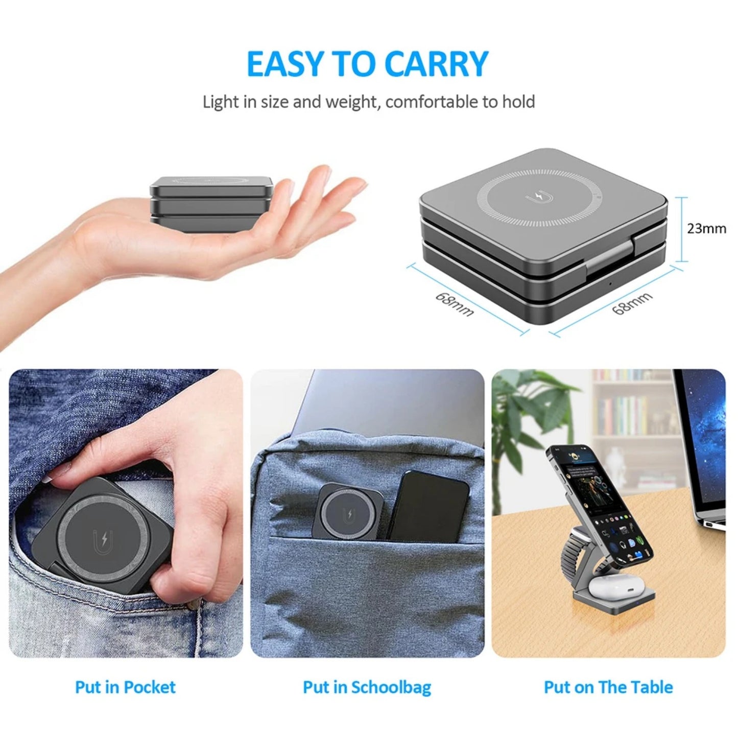 FalconSpin™ Magnetic 3-in-1 Charging Stand